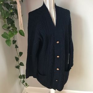 Ralph Lauren merino wool knit cardigan sweater SzL